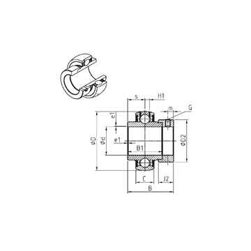 EX216G2 SNR Deep Groove Ball Bearings